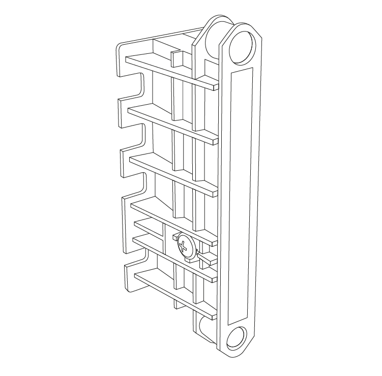 Ganchos para paneles serie 5500 para cámaras frigoríficas wireframe