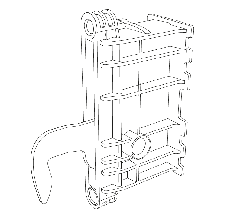 Ganchos para paneles serie 5600 para cámaras frigoríficas wireframe