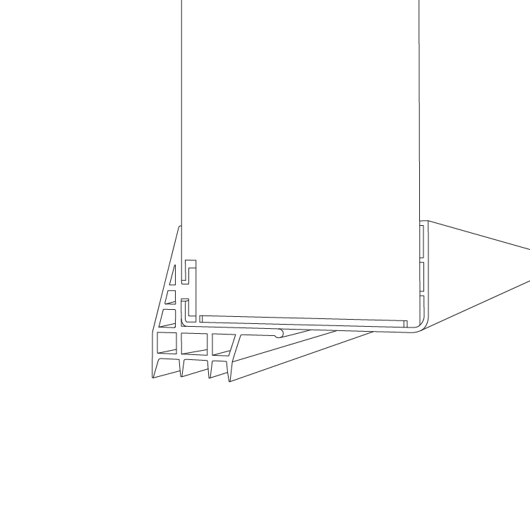 Hinged/sliding door leaf gaskets for cold room doors wireframe