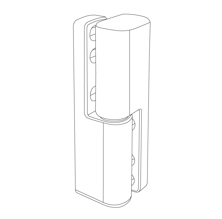 Cerniere serie 2300 INOX per porte di celle frigorifere wireframe