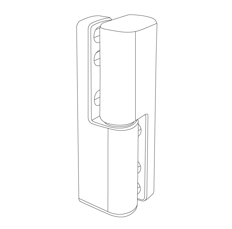 Hinges series 2300 INOX for cold room doors wireframe