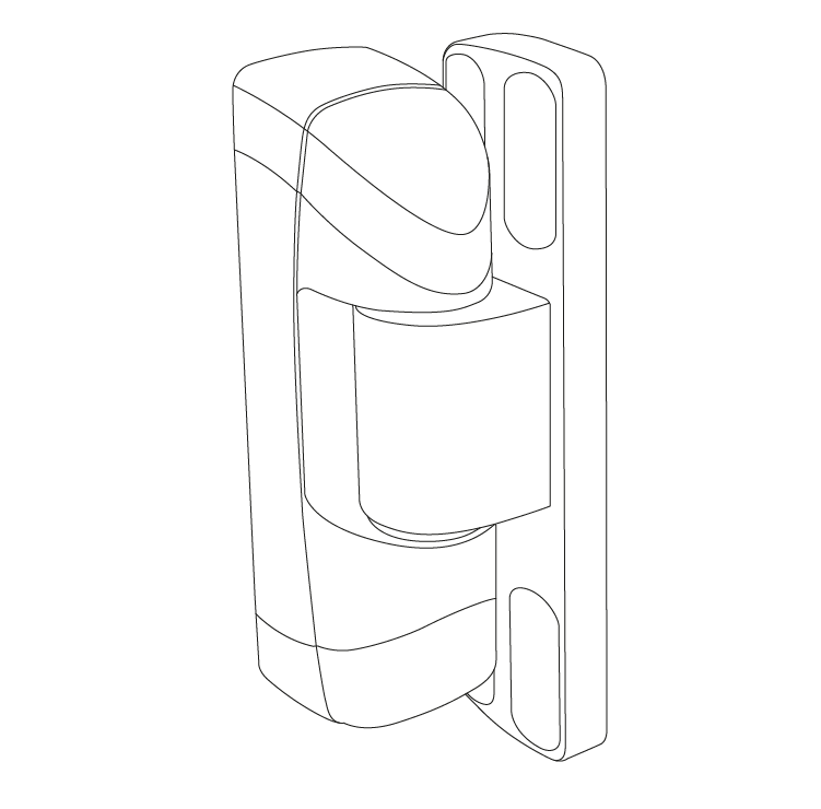 Cerniere serie 2800 per porte di celle frigorifere wireframe