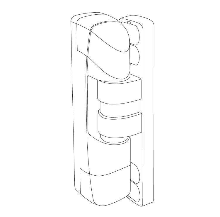 Cerniere serie 2800B per porte di celle frigorifere wireframe